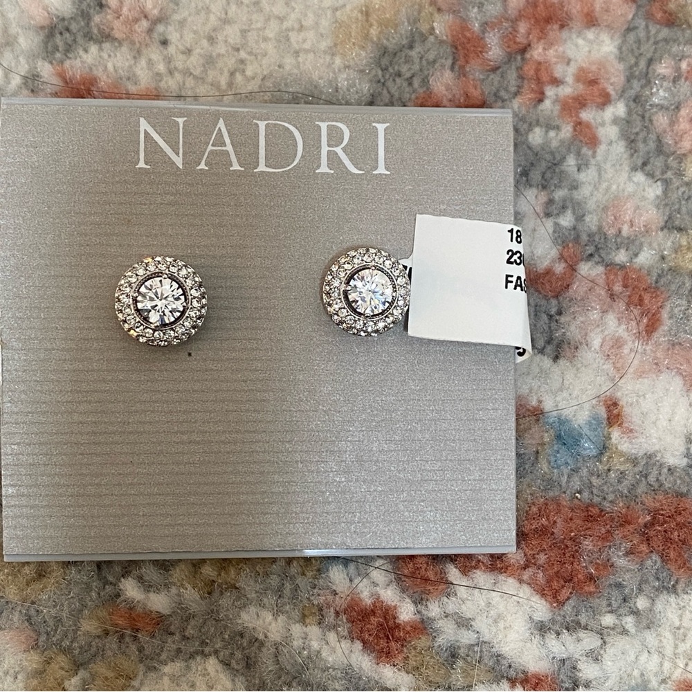 Nadri round pierced earrings